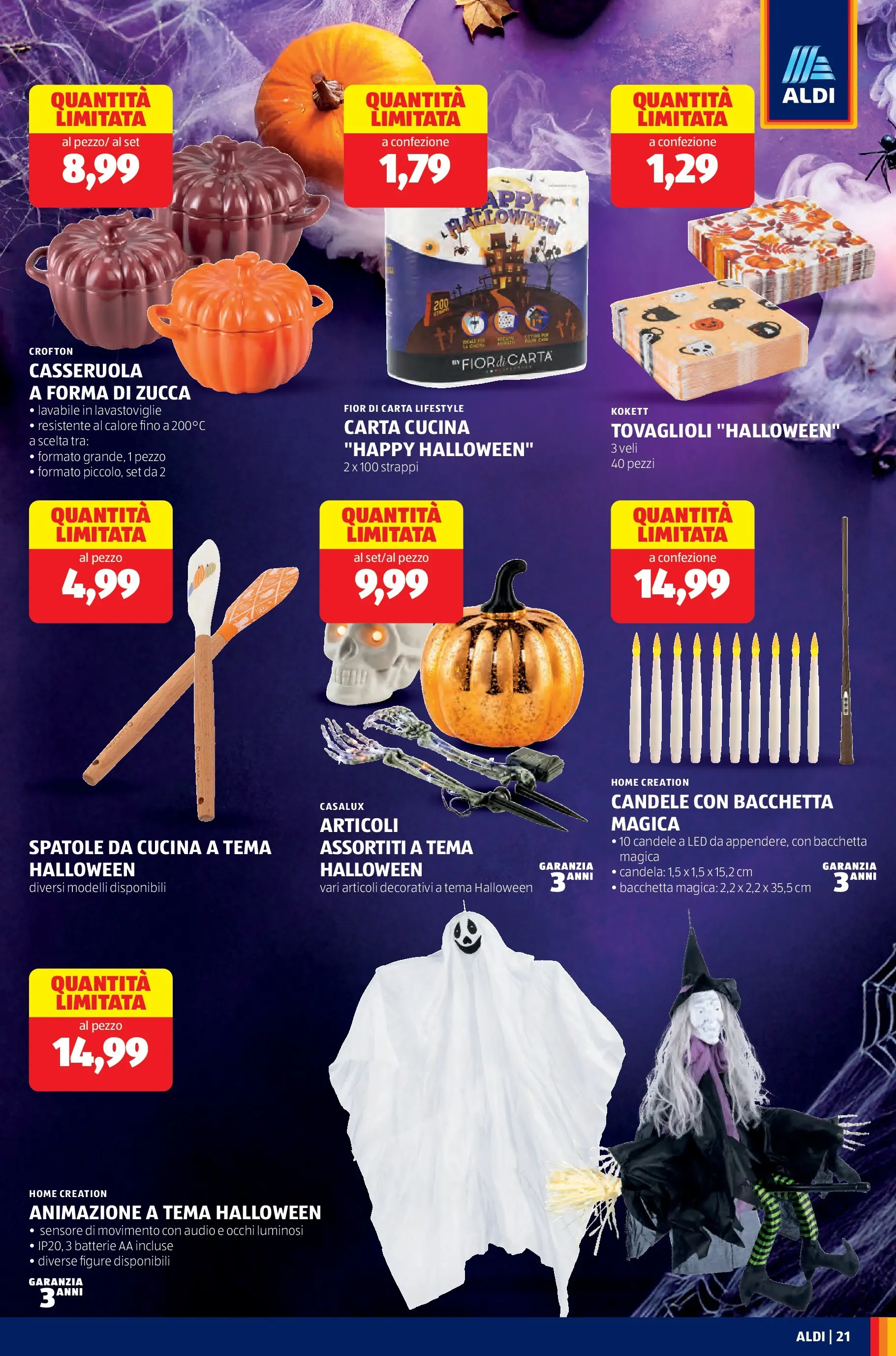 Nuovo Aldi - Offerte da paura dal 12/10/2025 > offerte anteprima 🛍️ | Pagina: 21 | Prodotti: Zucca, Audio, Candela, Batterie