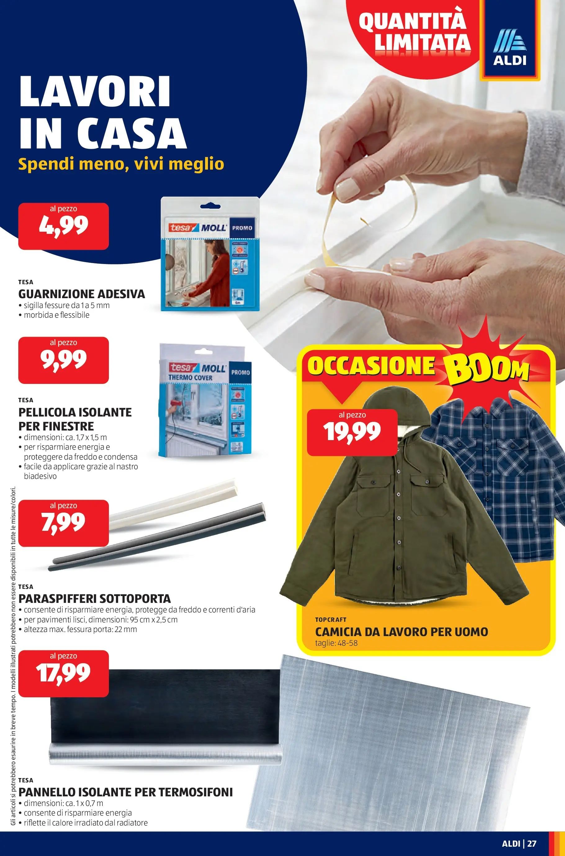 Nuovo Aldi - Offerte da paura dal 12/10/2025 > offerte anteprima 🛍️ | Pagina: 27 | Prodotti: Camicia, Pellicola