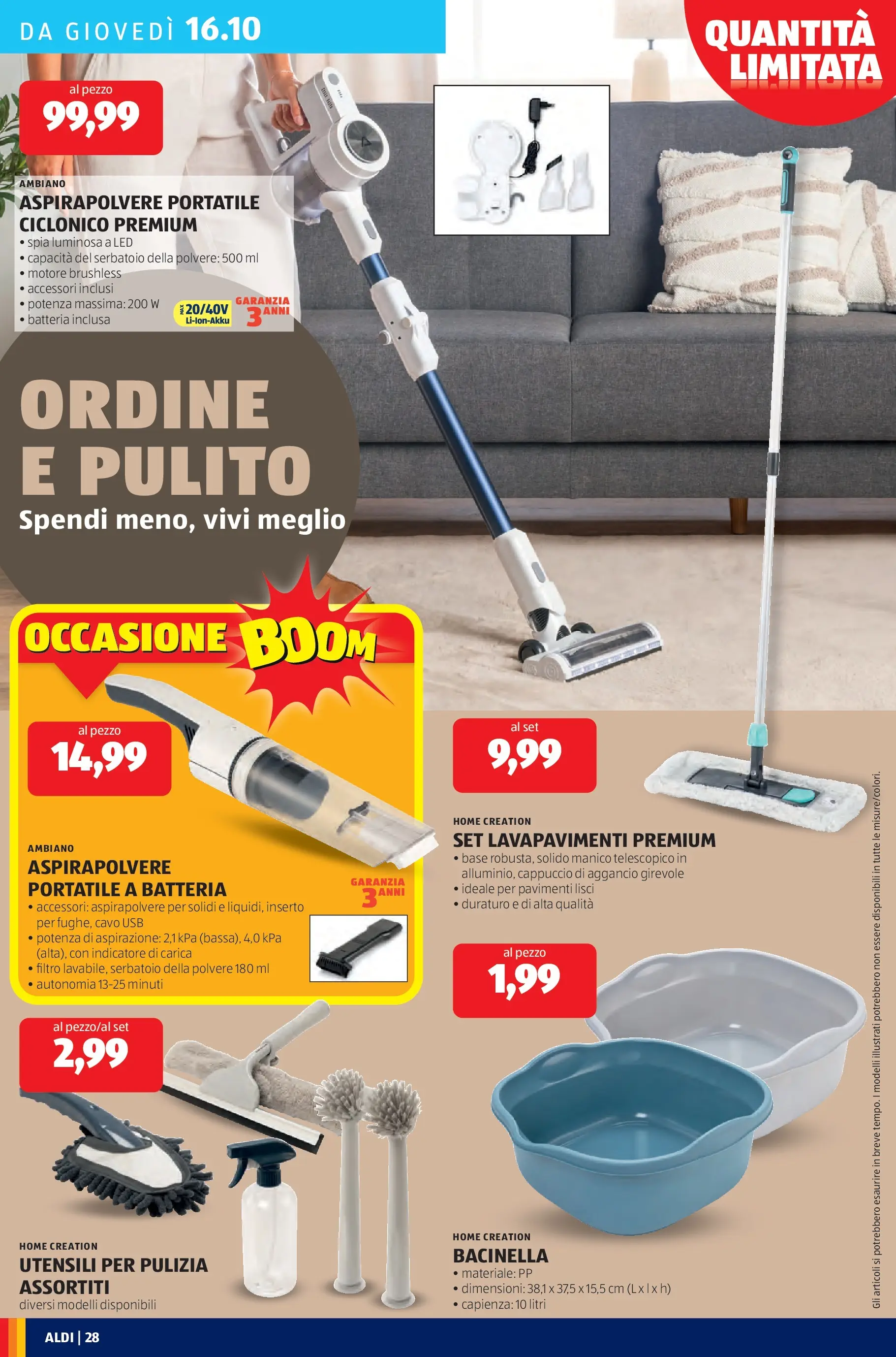 Nuovo Aldi - Offerte da paura dal 12/10/2025 > offerte anteprima 🛍️ | Pagina: 28 | Prodotti: Cappuccio, Cavo, USB, Aspirapolvere