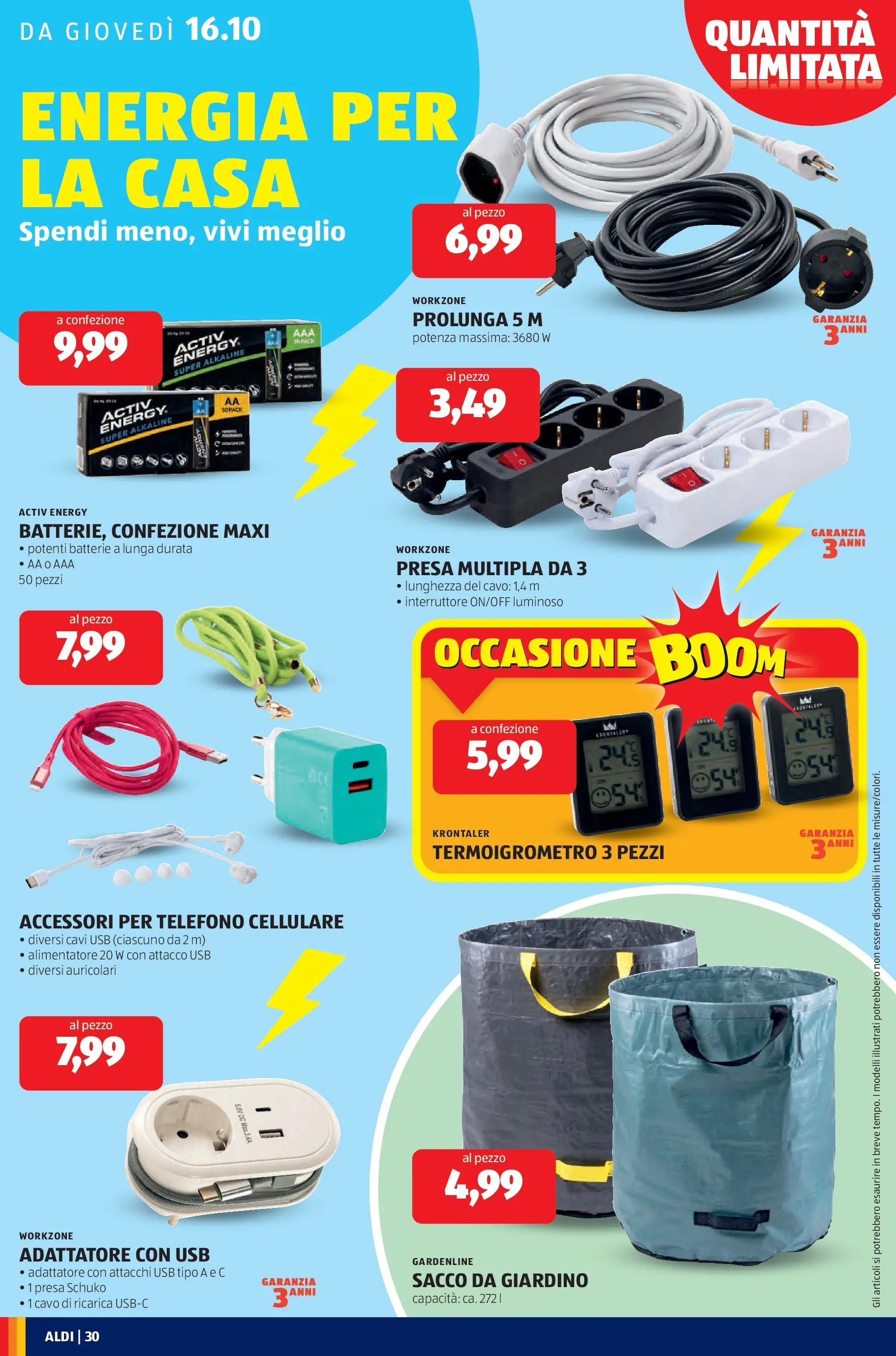 Nuovo Aldi - Offerte da paura dal 12/10/2025 > offerte anteprima 🛍️ | Pagina: 30 | Prodotti: Cellulare, Presa multipla, Adattatore, Presa