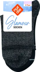 nur die Socken Glamour mit Lurex-Garn schwarz Gr. 39-42