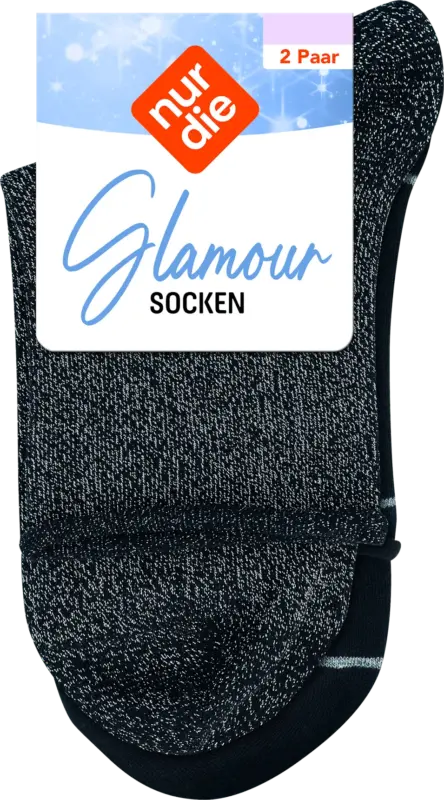 nur die Socken Glamour mit Lurex-Garn schwarz Gr. 39-42