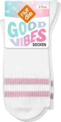 nur die Socken mit Glitzer-Streifen weiß + grau + rosa Gr. 35-38