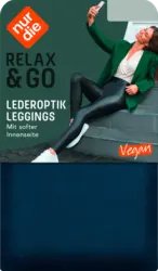 nur die Leggings in Leder-Optik blau Gr. 36/68