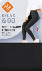 nur die Leggings mit warmem & weichem Innenfleece schwarz Gr. 40/42