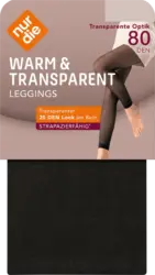 nur die Leggings warm & transparent strapazierfähig schwarz Gr. 40/44, 80 DEN