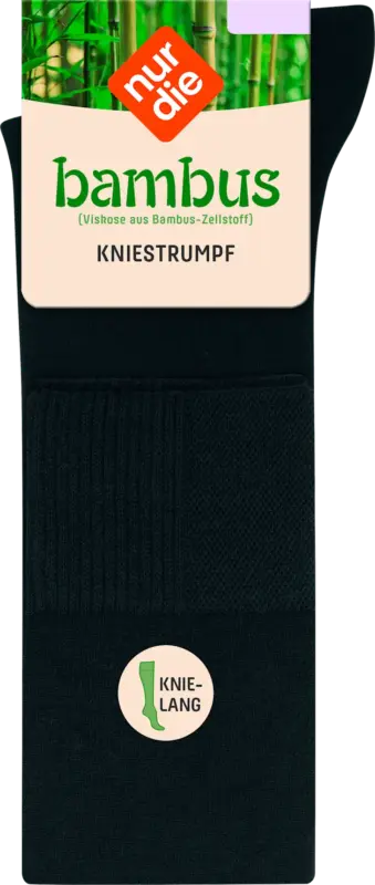 nur die Kniestrümpfe mit Bambus-Viskose schwarz Gr. 39-42