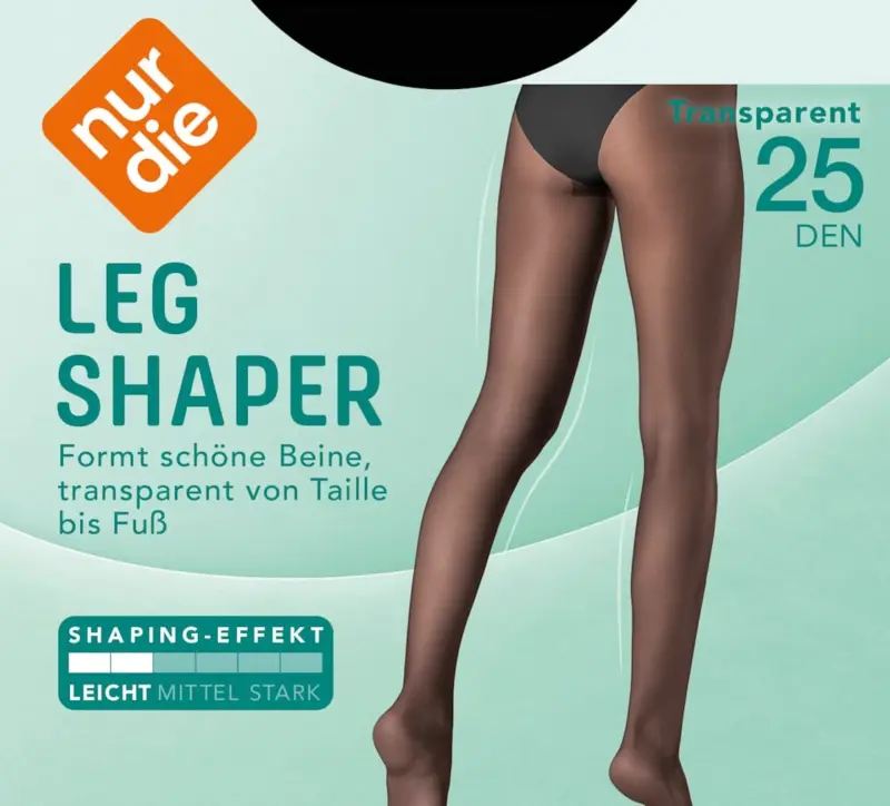 nur die Strumpfhose Leg Shaper mit Shaping-Funktion schwarz Gr. 44/48, 25 DEN