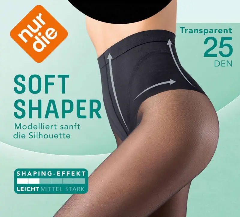 nur die Strumpfhose Soft Shaper mit Shaping-Funktion schwarz Gr. 40/44, 25 DEN