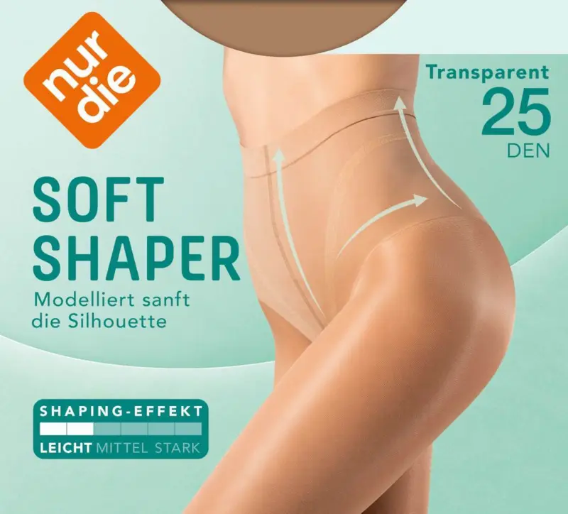 nur die Strumpfhose Soft Shaper mit Shaping-Funktion mandel Gr. 40/44, 25 DEN