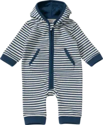 ALANA Overall mit Kapuze & Ringel-Muster, blau & weiß, Gr. 68