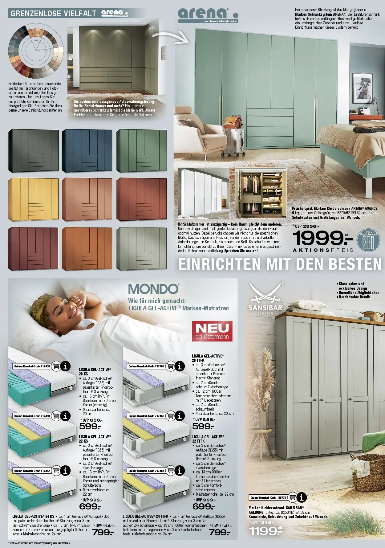 Ostermann - Möbel Ostermann: Neue Möbel wirken Wunder. (ab 10.10.2025) zum Blättern | Seite: 1 | Produkte: Bett, Kleiderschrank, Kommode, Drehtürenschrank