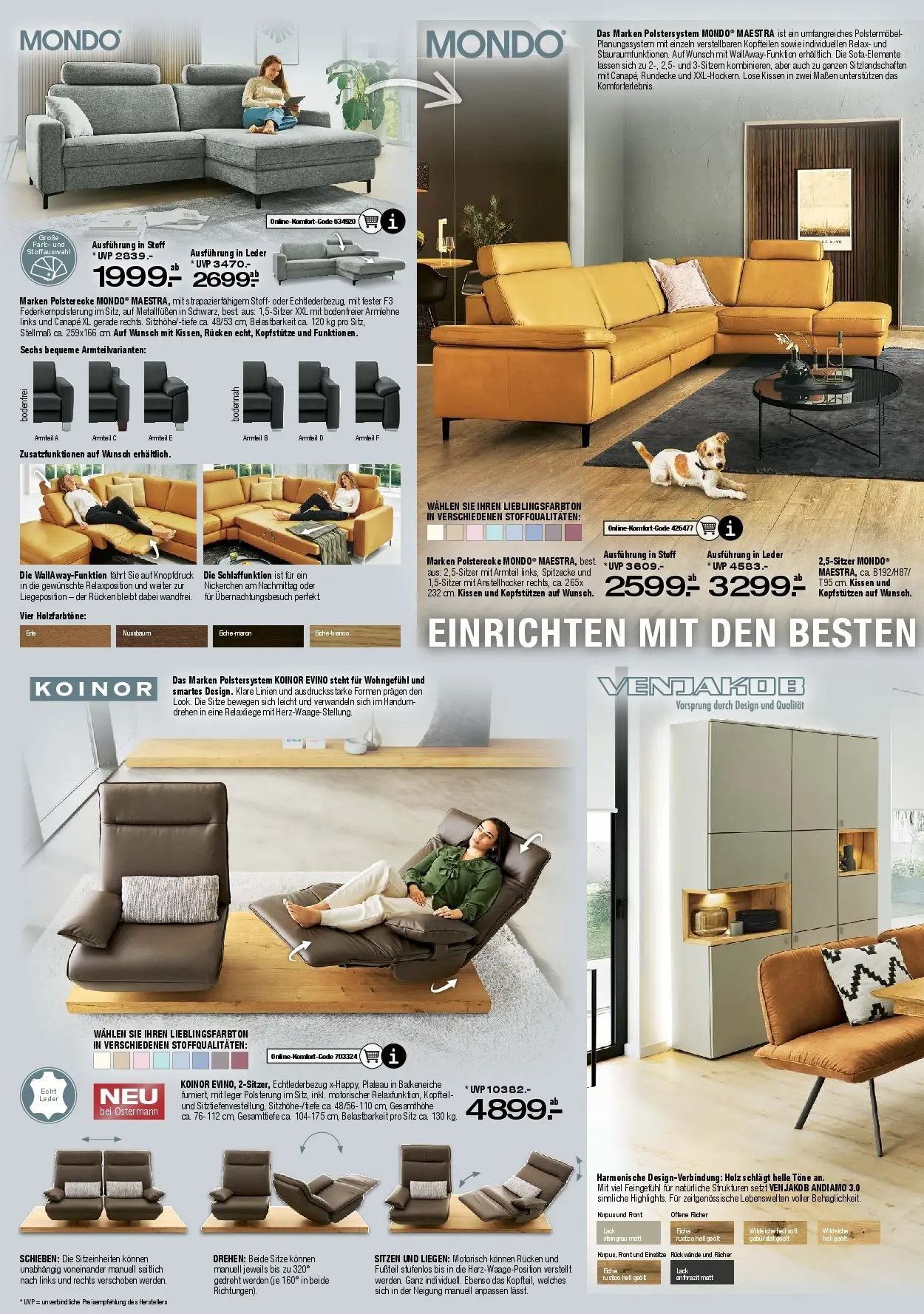 Ostermann - Möbel Ostermann: Neue Möbel wirken Wunder. (ab 10.10.2025) zum Blättern | Seite: 3 | Produkte: Relaxliege, Kissen