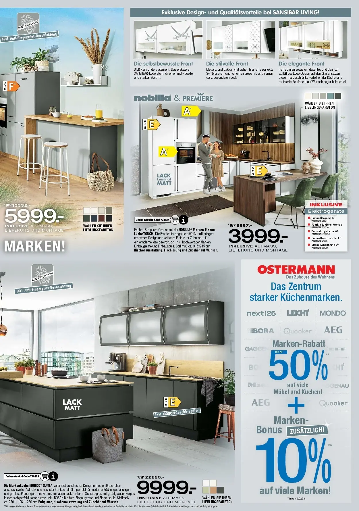 Ostermann - Möbel Ostermann: Neue Möbel wirken Wunder. (ab 10.10.2025) zum Blättern | Seite: 10 | Produkte: Bosch, Geschirrspüler, Küche, Kühlschrank