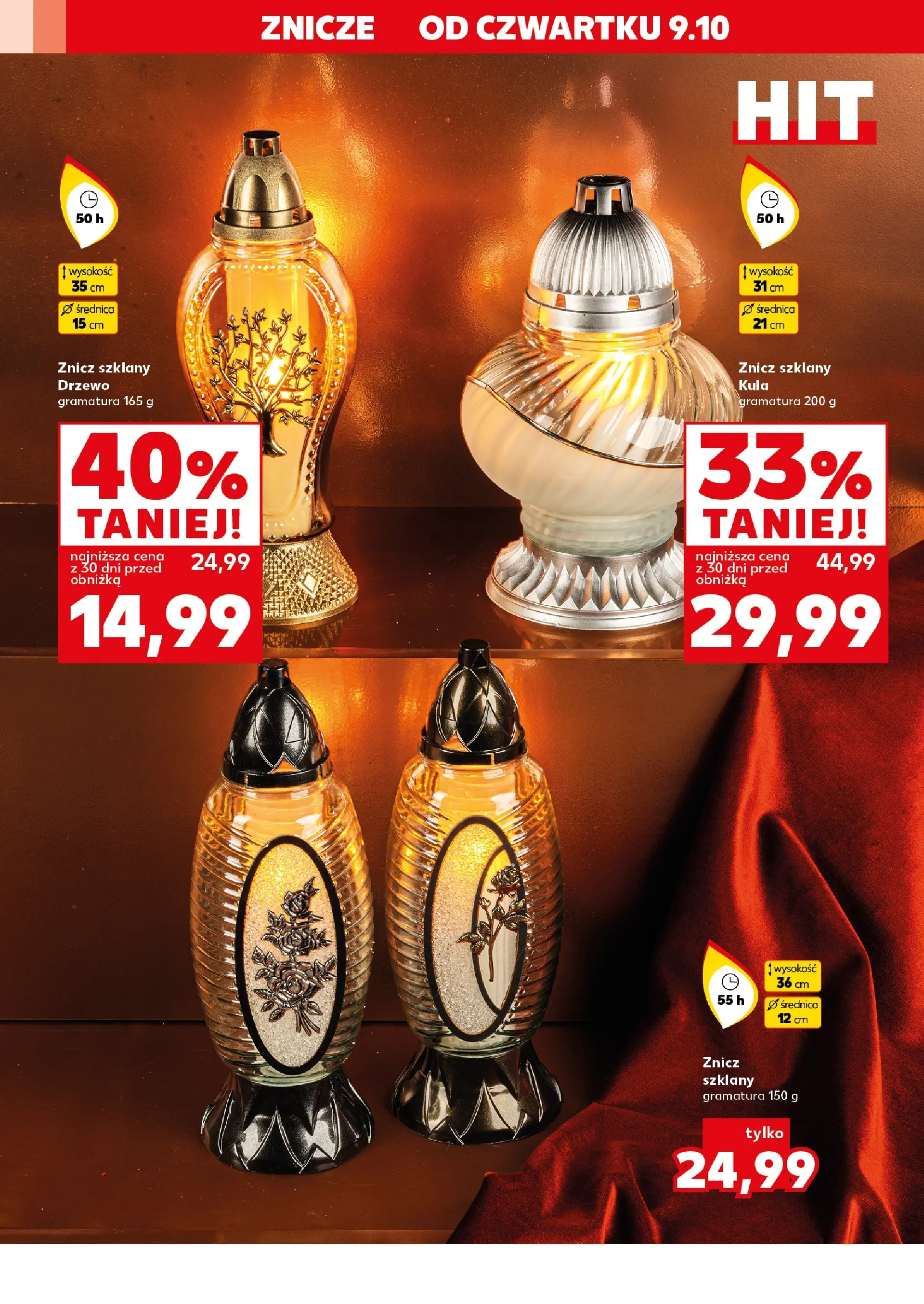 Kaufland gazetka - Znicze od 09.10.2025 - od jutra PDF | Strona: 4 | Produkty: Znicze