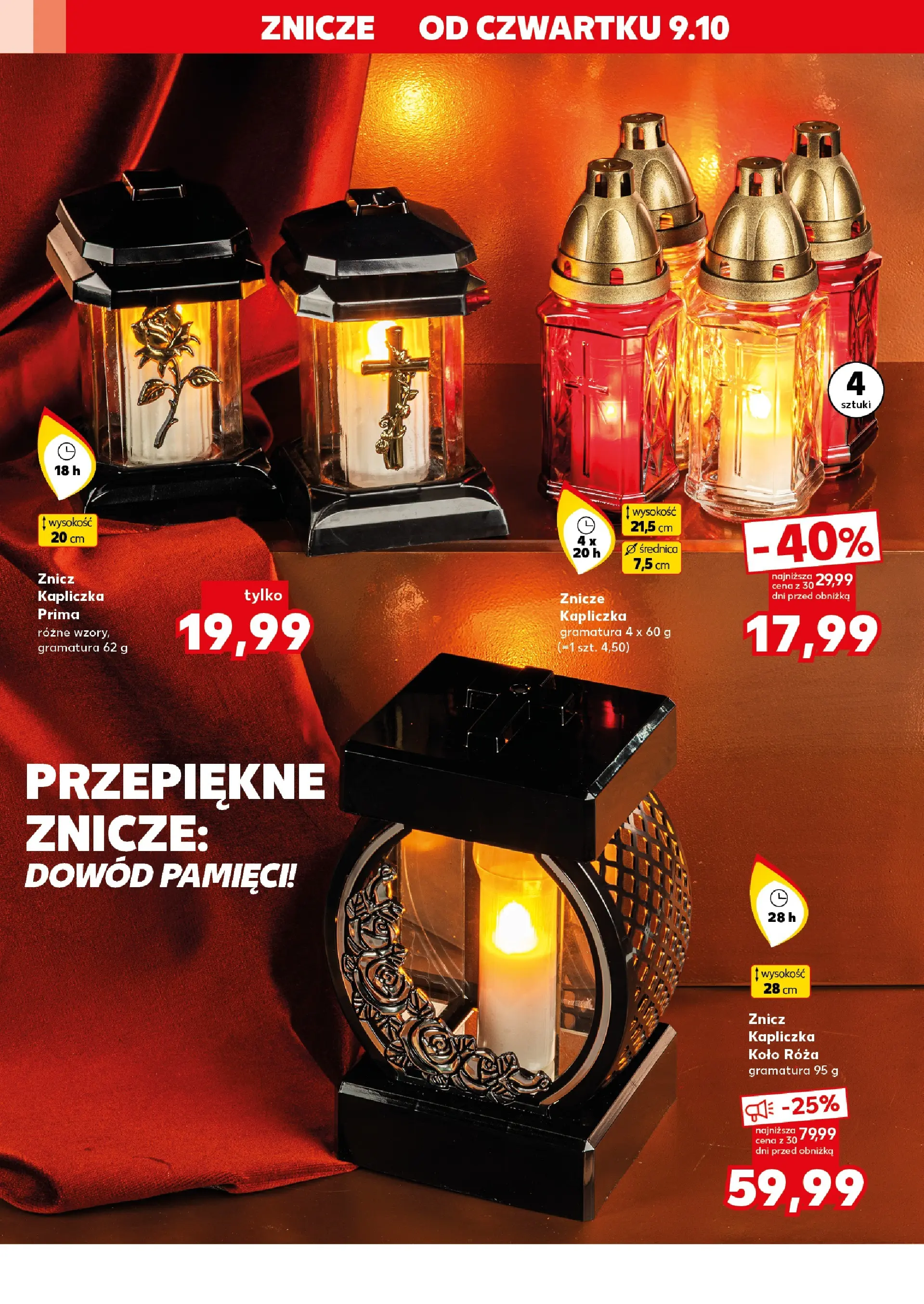 Kaufland gazetka - Znicze od 09.10.2025 - od jutra PDF | Strona: 6 | Produkty: Znicz kapliczka, Znicze