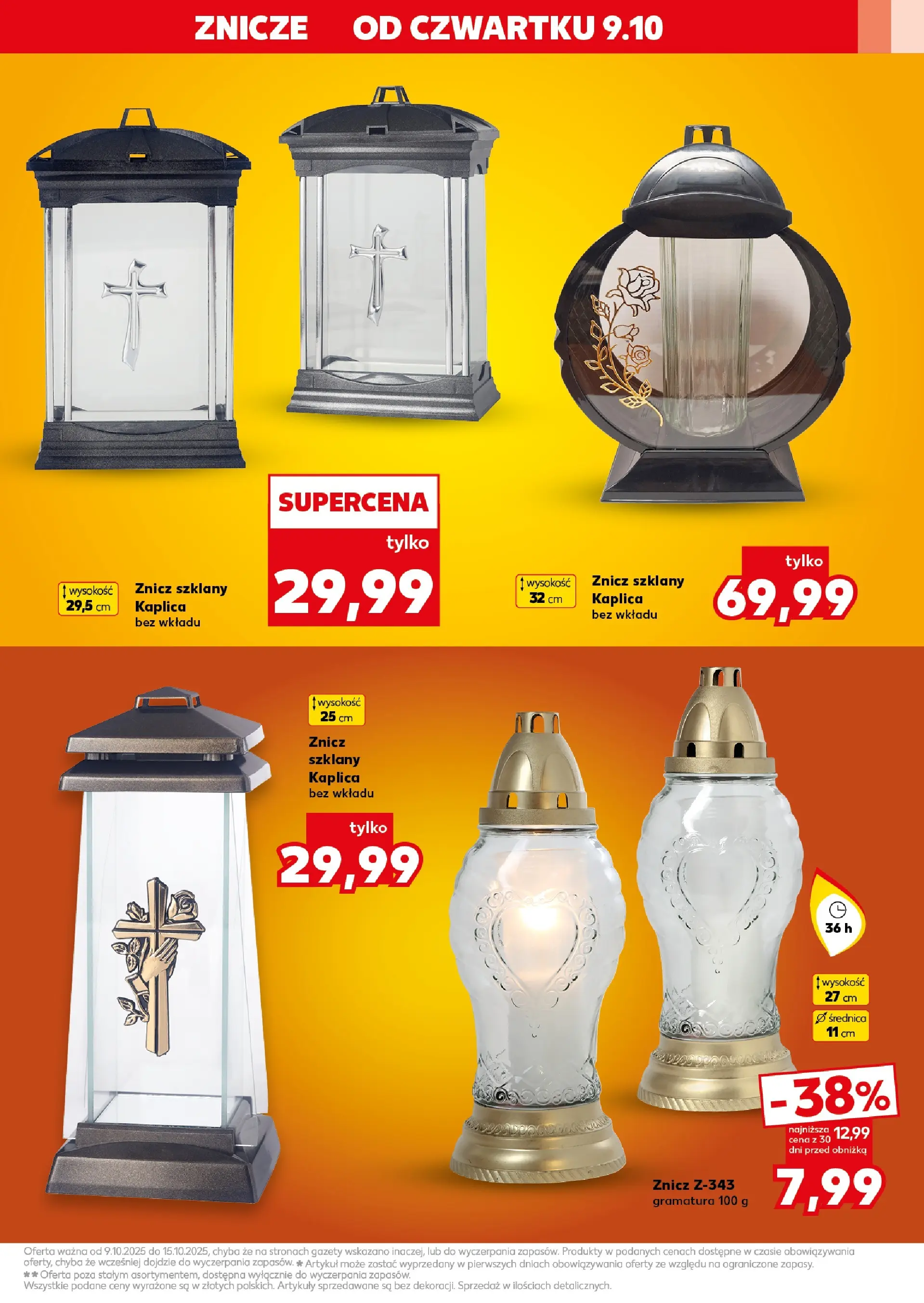 Kaufland gazetka - Znicze od 09.10.2025 - od jutra PDF | Strona: 7 | Produkty: Znicze