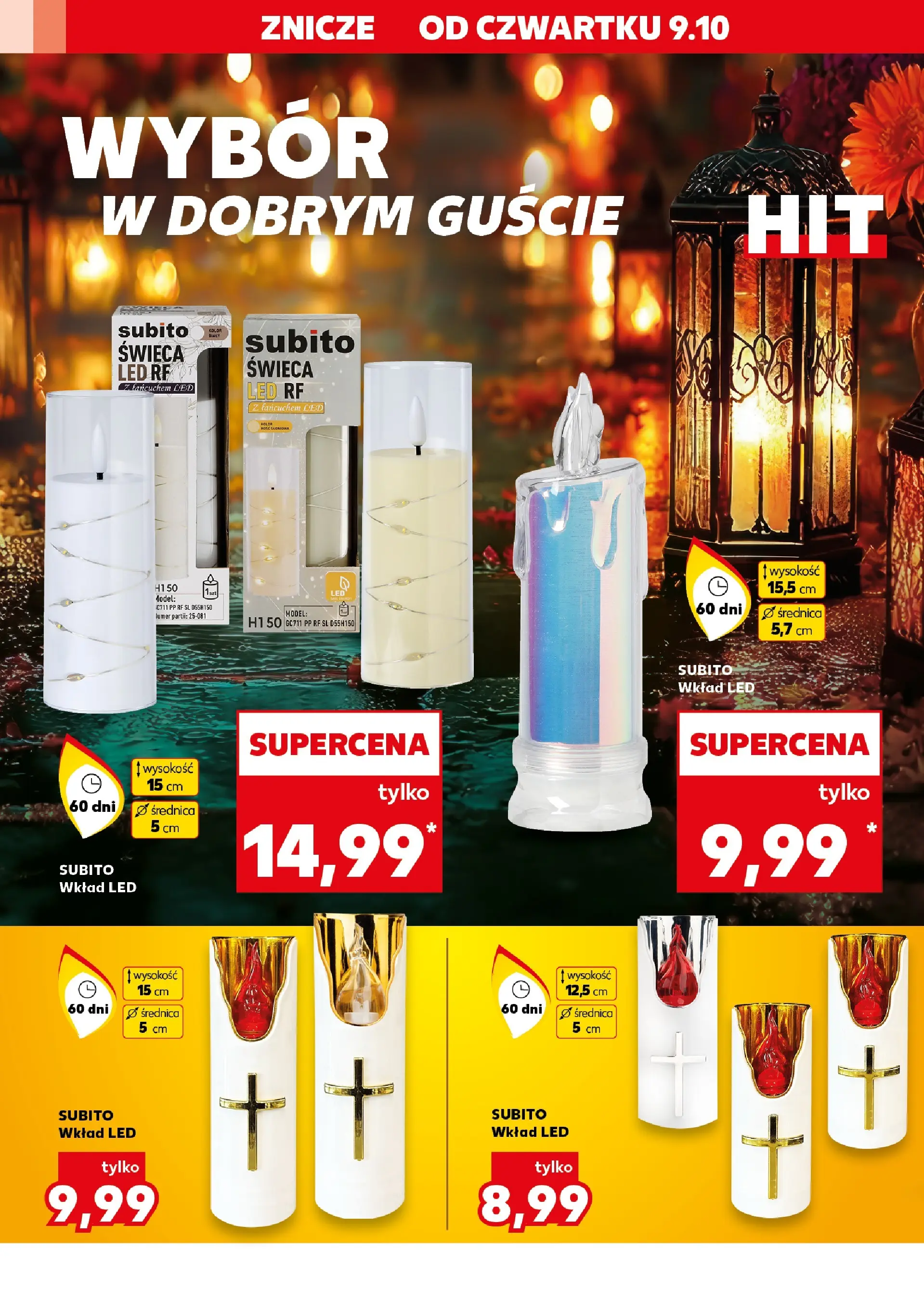 Kaufland gazetka - Znicze od 09.10.2025 - od jutra PDF | Strona: 12 | Produkty: Znicze