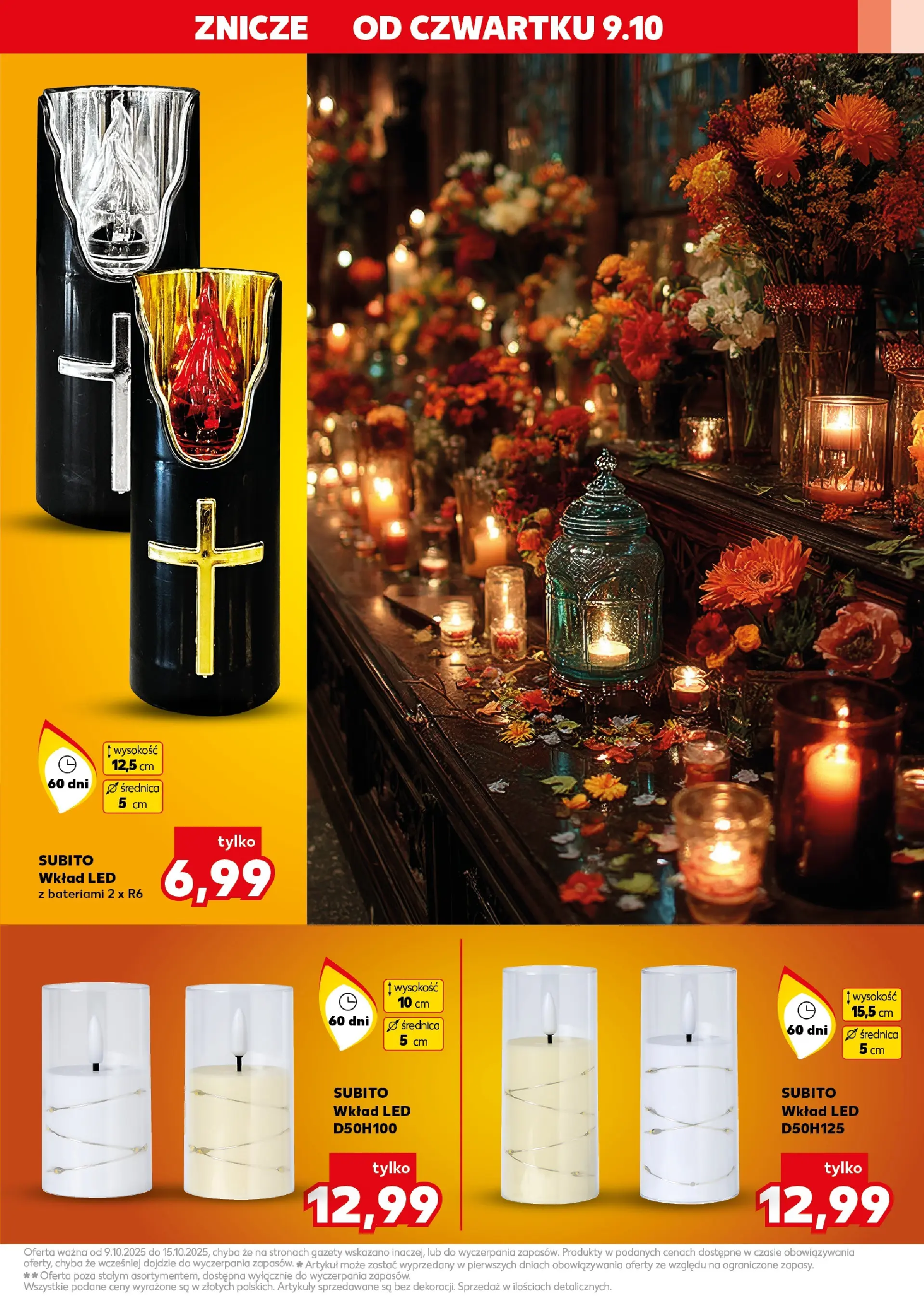 Kaufland gazetka - Znicze od 09.10.2025 - od jutra PDF | Strona: 13 | Produkty: Znicze