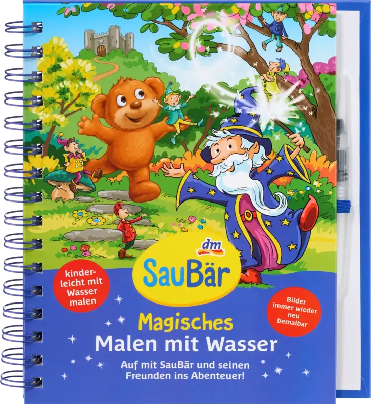 SauBär Geschenkset Magisches Wassermalbuch