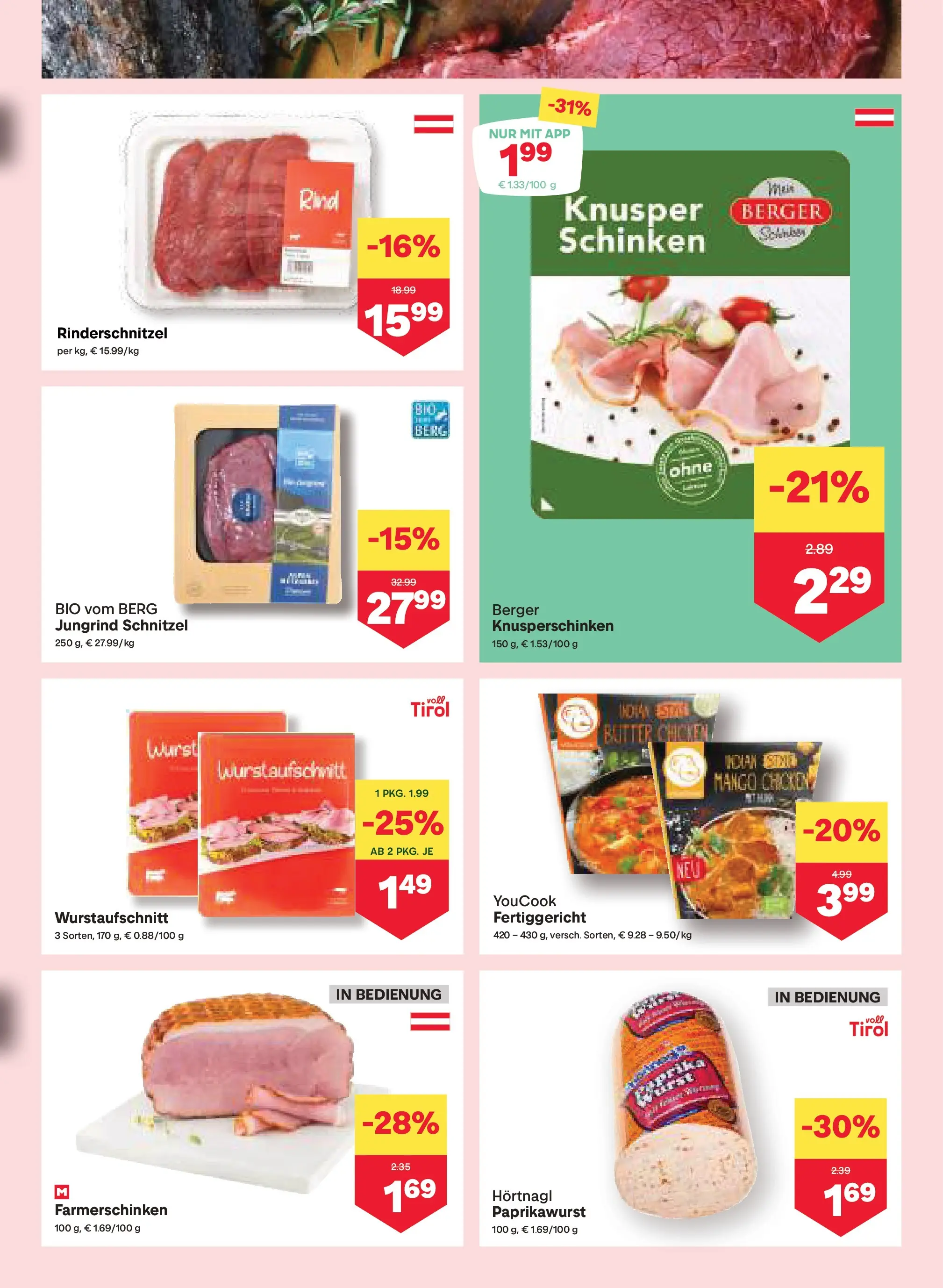 MPREIS Velden von 16.10.2025 - Aktuelle Angebote | Seite: 3 | Produkte: Mango, Wurst, Butter, Schinken