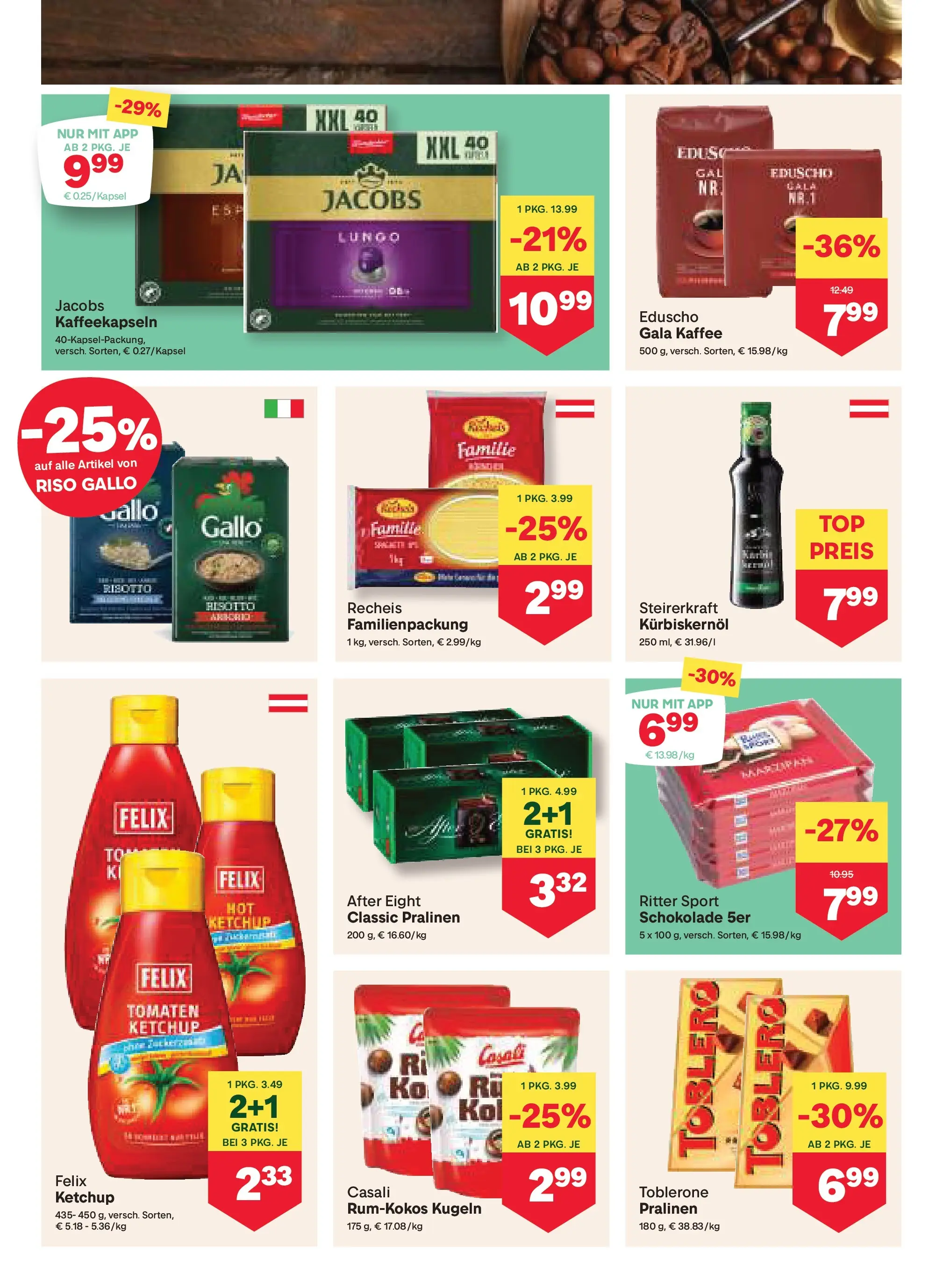 MPREIS Velden von 16.10.2025 - Aktuelle Angebote | Seite: 6 | Produkte: Ketchup, Kaffee, Schokolade, Tomaten