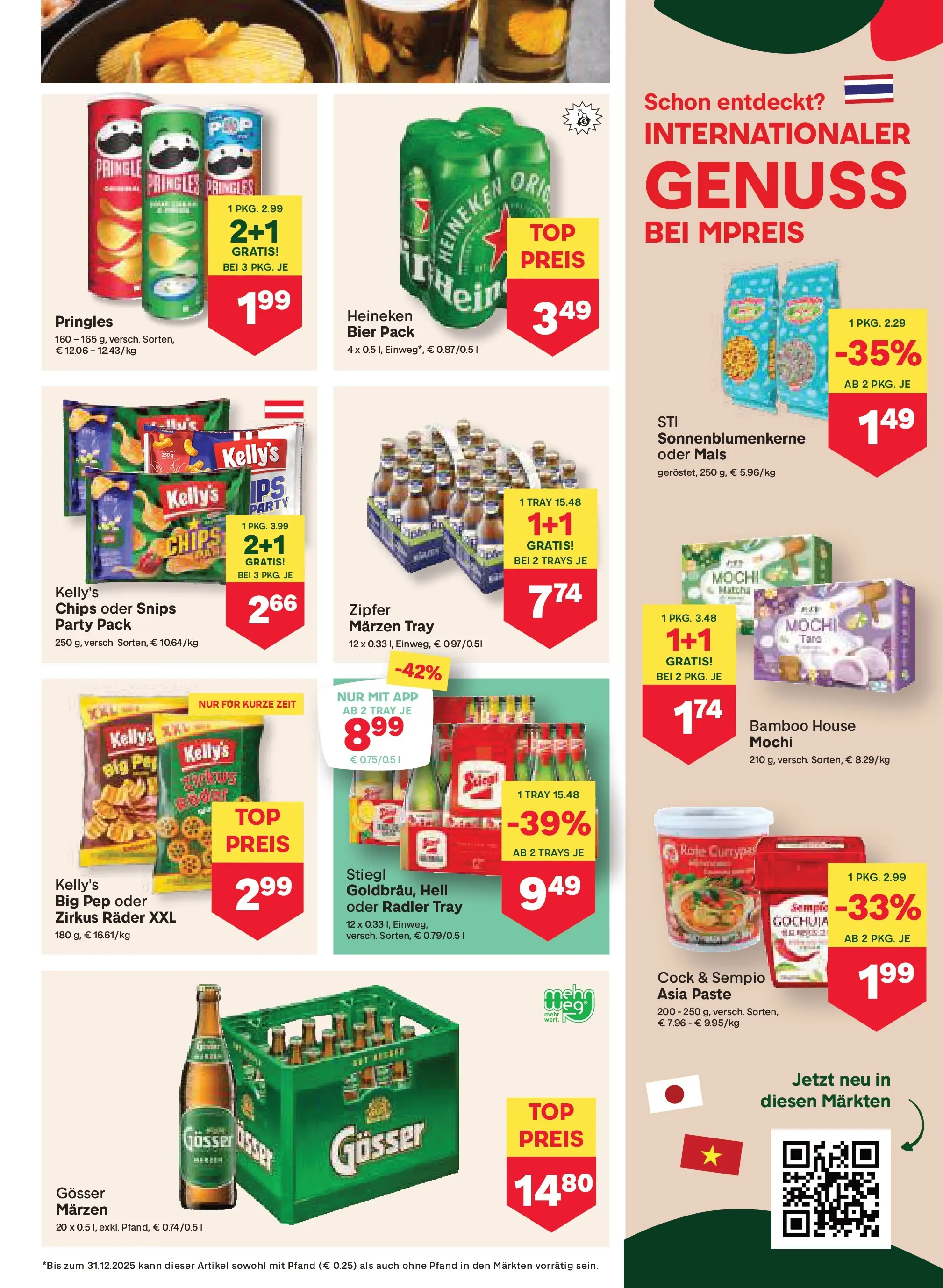 MPREIS Velden von 16.10.2025 - Aktuelle Angebote | Seite: 9 | Produkte: Chips, Bier