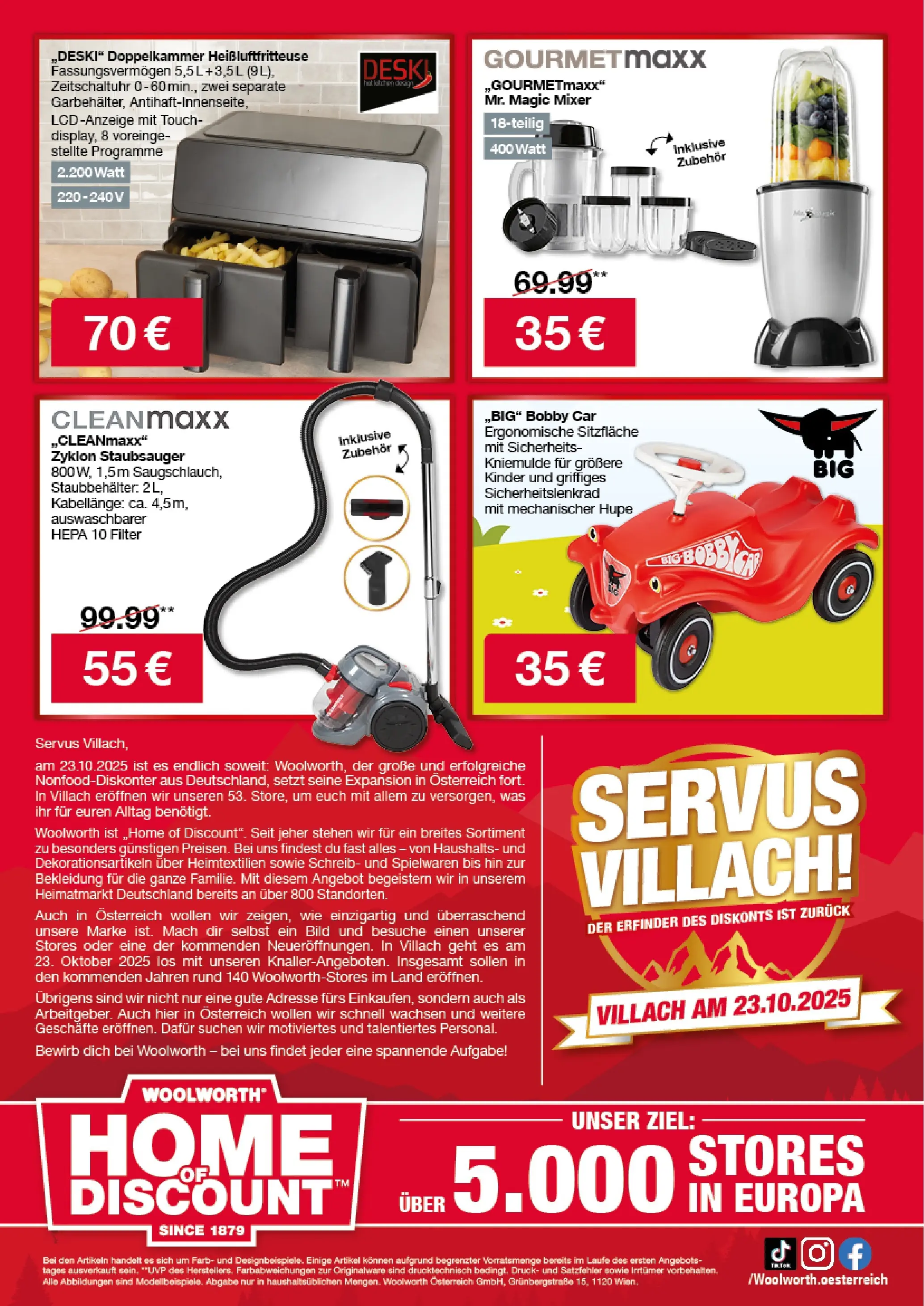 Woolworth - Servus Villach! von 19.10.2025 - Aktuelle Angebote | Seite: 8 | Produkte: Bekleidung, Staubsauger, Mixer