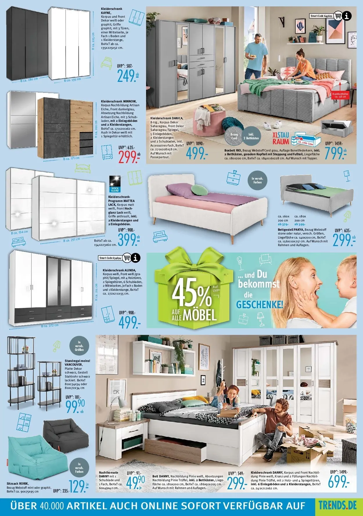 Trends Prospekt Haan	 (ab 11.10.2025) zum Blättern | Seite: 5 | Produkte: Sitzsack, Bett, Kleiderschrank, Regal
