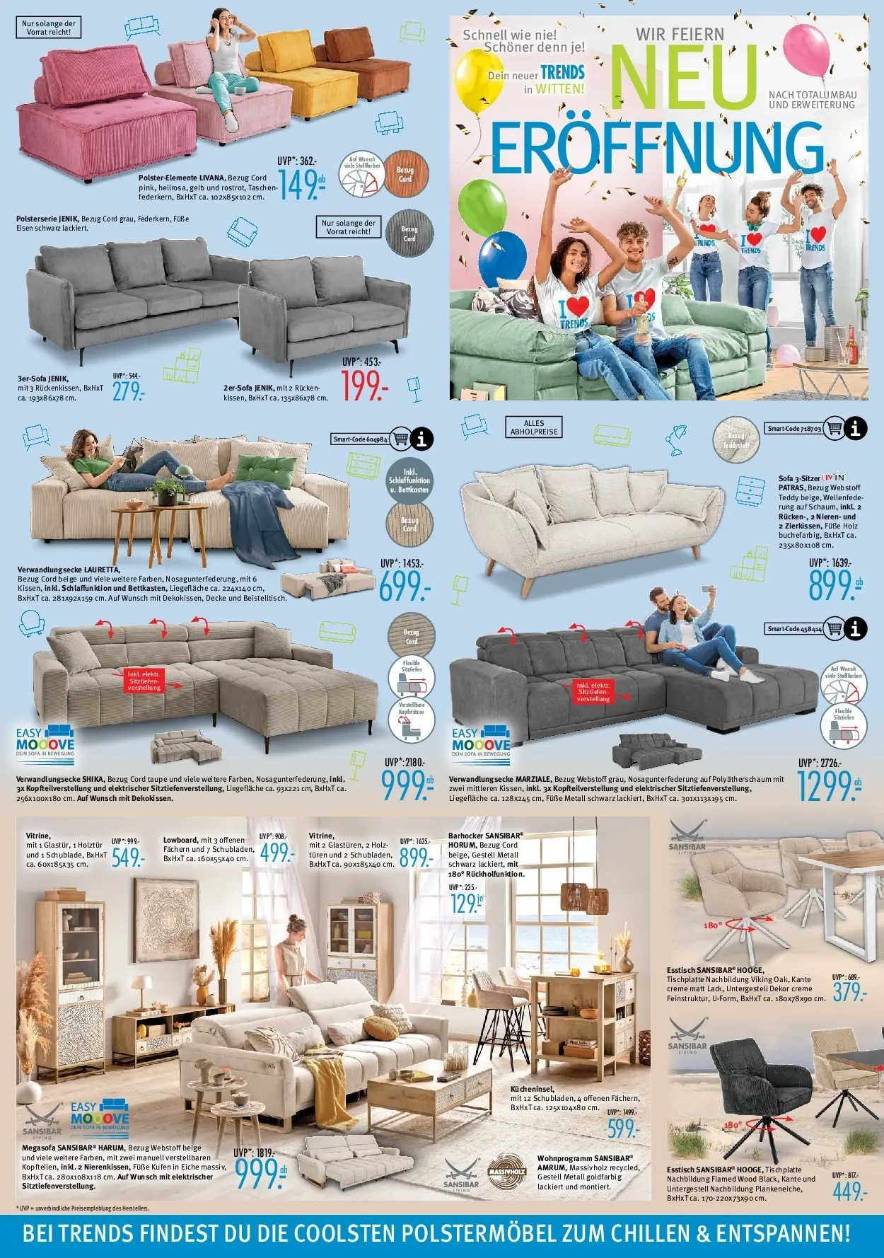Trends Prospekt Witten	 (ab 11.10.2025) zum Blättern | Seite: 2 | Produkte: Esstisch, Decke, Barhocker, Creme