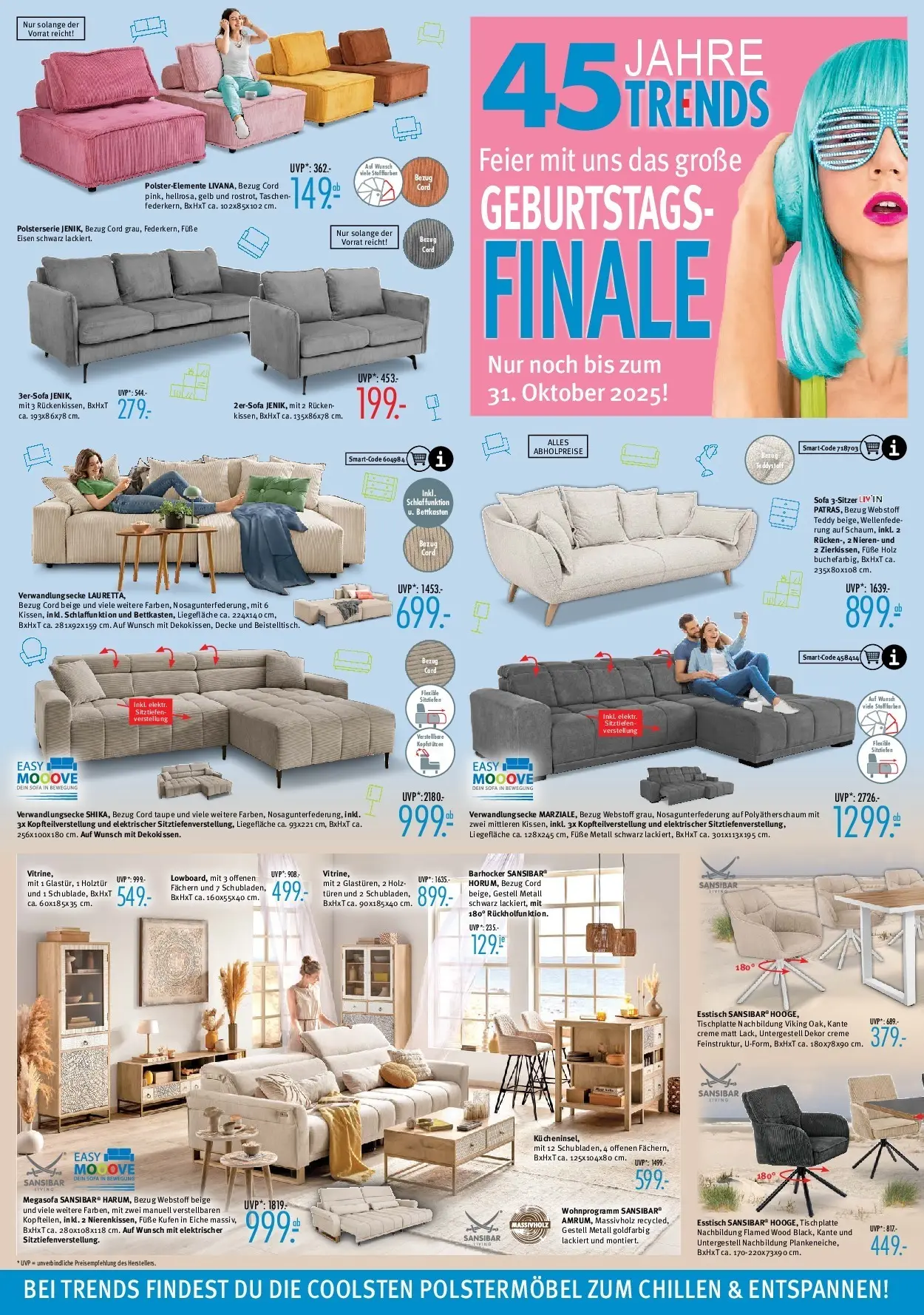 Trends Prospekt Haan	 (ab 11.10.2025) zum Blättern | Seite: 2 | Produkte: Decke, Barhocker, Sofa, Creme