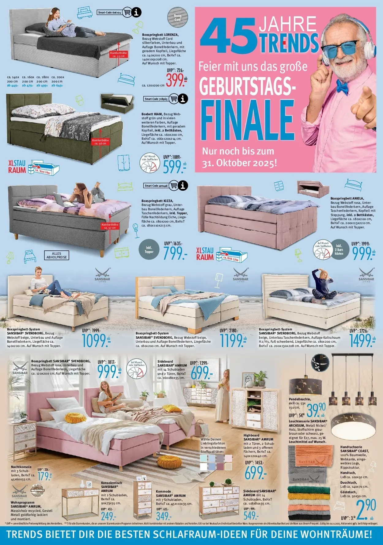 Trends Prospekt Haan	 (ab 11.10.2025) zum Blättern | Seite: 4 | Produkte: Sideboard, HIghboard, Boxspringbett, Topper