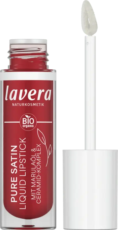 lavera NATURKOSMETIK Lippenstift Liquid Pure Satin 01 Poppy Red