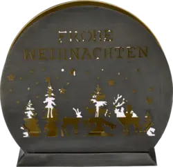 Dekorieren & Einrichten Teelichthalter "Frohe Weihnachten"