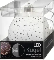 Dekorieren & Einrichten LED-Kugel Sternenglanz zum Hängen (12 cm), warm-weiß