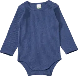 ALANA Body Langarm mit Ripp-Struktur, blau, Gr. 98/104