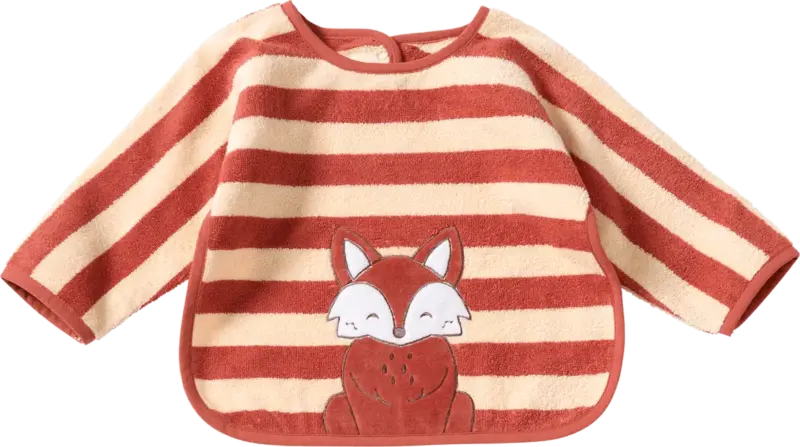 ALANA Lätzchen mit Ärmel & Fuchs-Motiv, braun