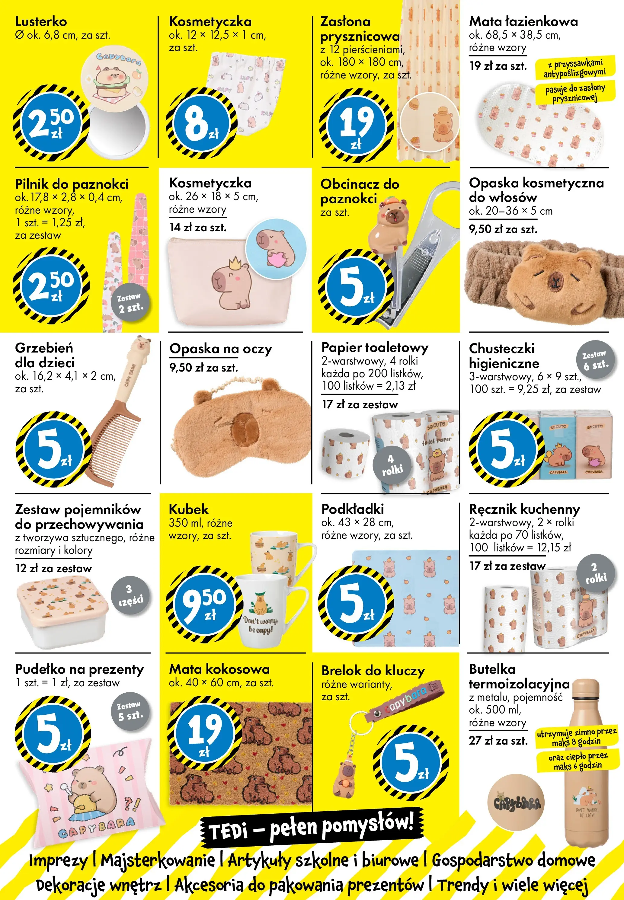 TEDi Gazetka od (10.10.2025 - 18.10.2025) | Strona: 7 | Produkty: Rolki, Artykuły szkolne, Zasłony, Grzebień