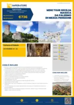 Imperatore Viaggi Mini Tour Sicilia da Palermo mezza pensione - al 26.11.2025