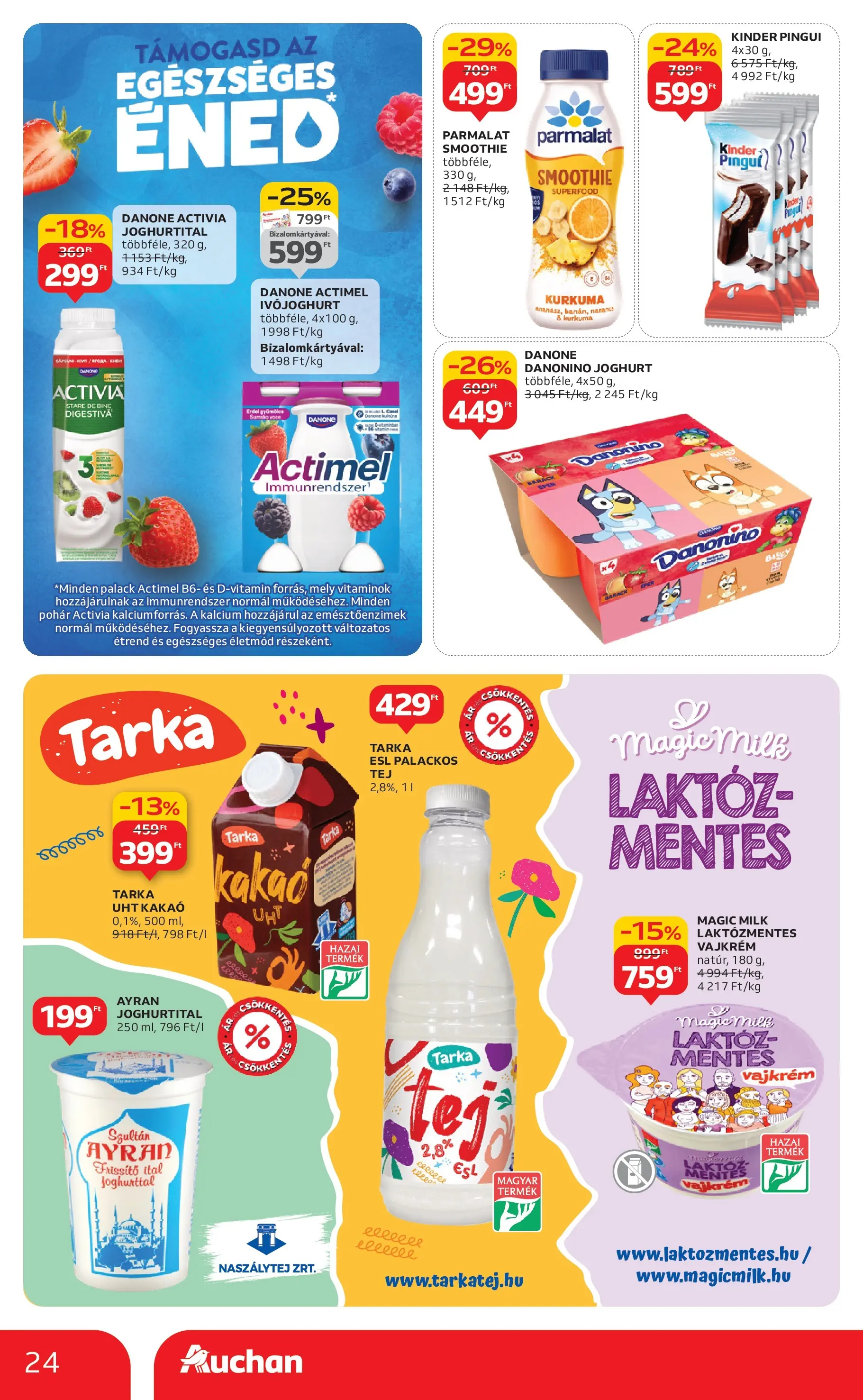 Auchan Akciós újság Szeged - 2025.10.09. -tól/töl > akció, lapozható szórólap 🛍️ | Oldal: 24 | Termékek: Gyümölcs, Joghurt, Narancs, Smoothie