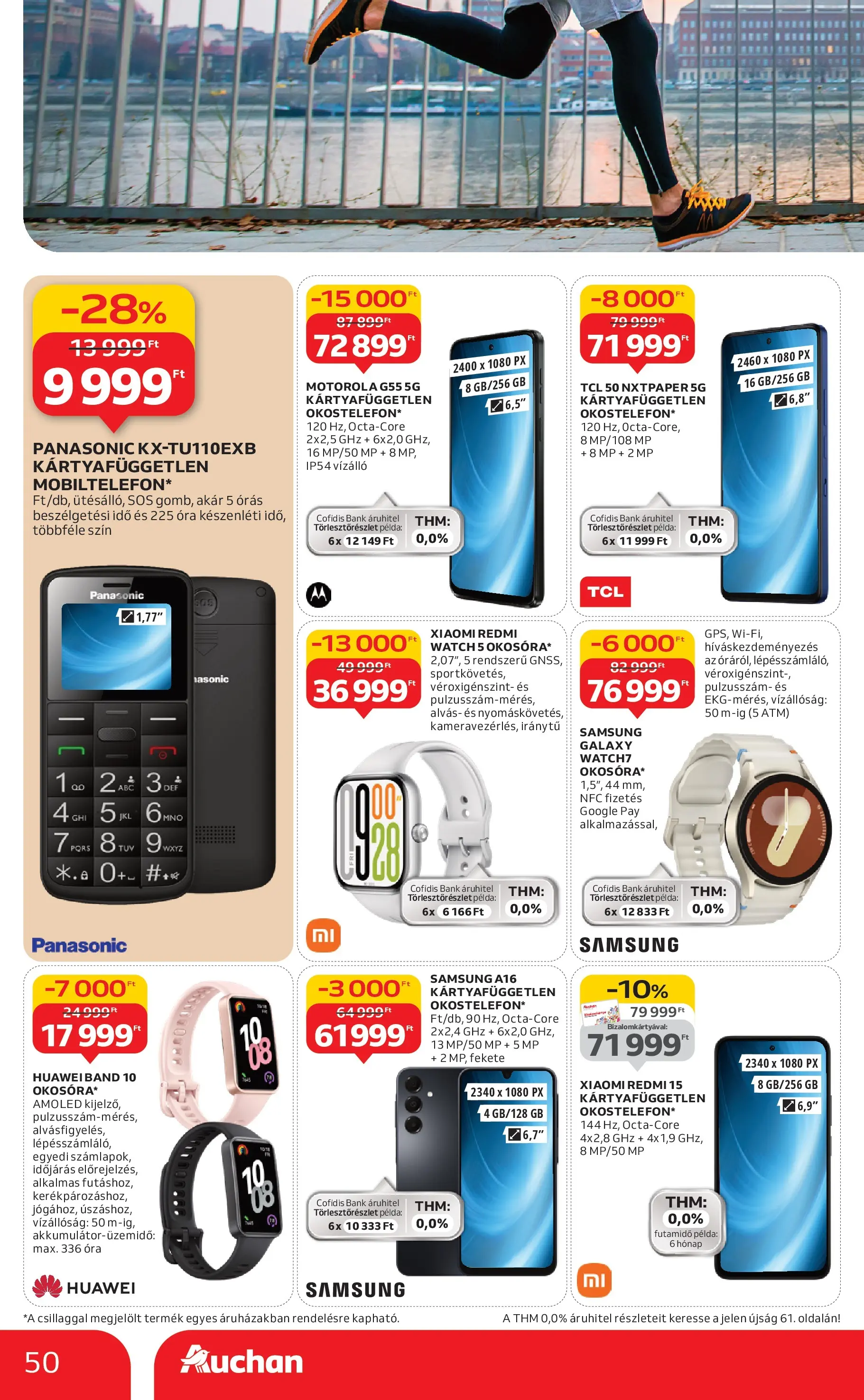 Auchan Akciós újság Szeged - 2025.10.09. -tól/töl > akció, lapozható szórólap 🛍️ | Oldal: 50 | Termékek: Xiaomi, Samsung, Óra
