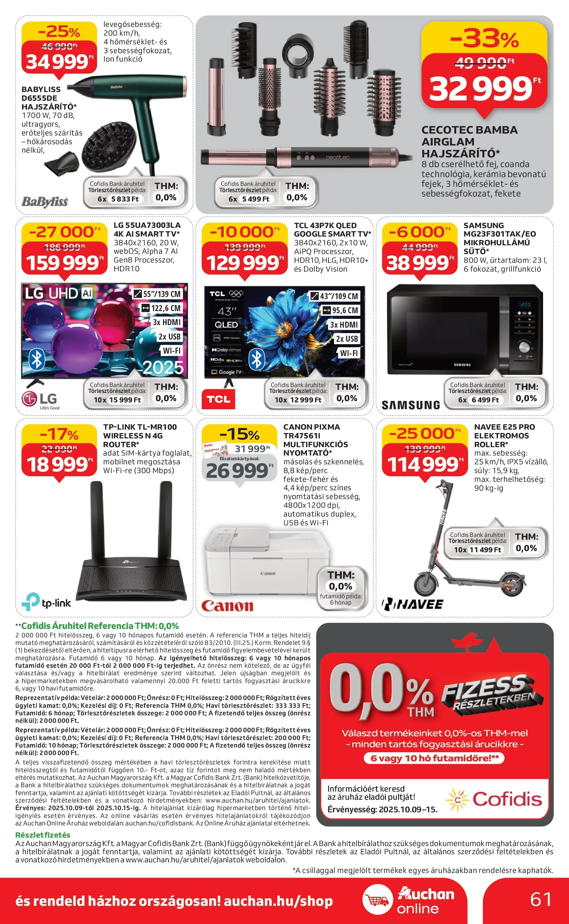 Auchan Akciós újság Szeged - 2025.10.09. -tól/töl > akció, lapozható szórólap 🛍️ | Oldal: 61 | Termékek: Szőlő, USB, TV, Samsung