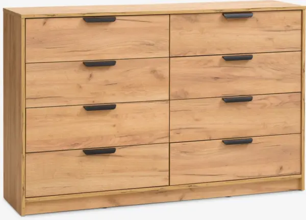 JYSK Comodă JENSLEV 4+4 sertare stejar sălbatic