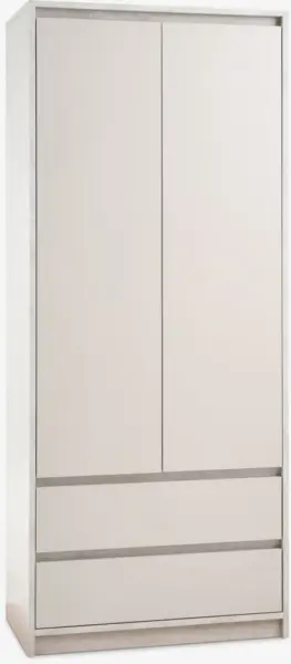 JYSK Dulap BILLUND 80x193 2 uși 2 sertare travertin/bej