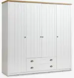 JYSK JYSK Dulap MARKSKEL 212x210 alb/stejar natur - p&acirc;nă la 24-08-26