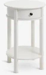JYSK Noptieră EGEBY 1 sertar albă
