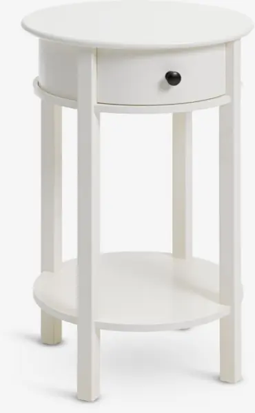 JYSK Noptieră EGEBY 1 sertar albă