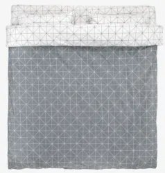 JYSK Lenjerie pat+cearșaf ATLA 200x220 gri