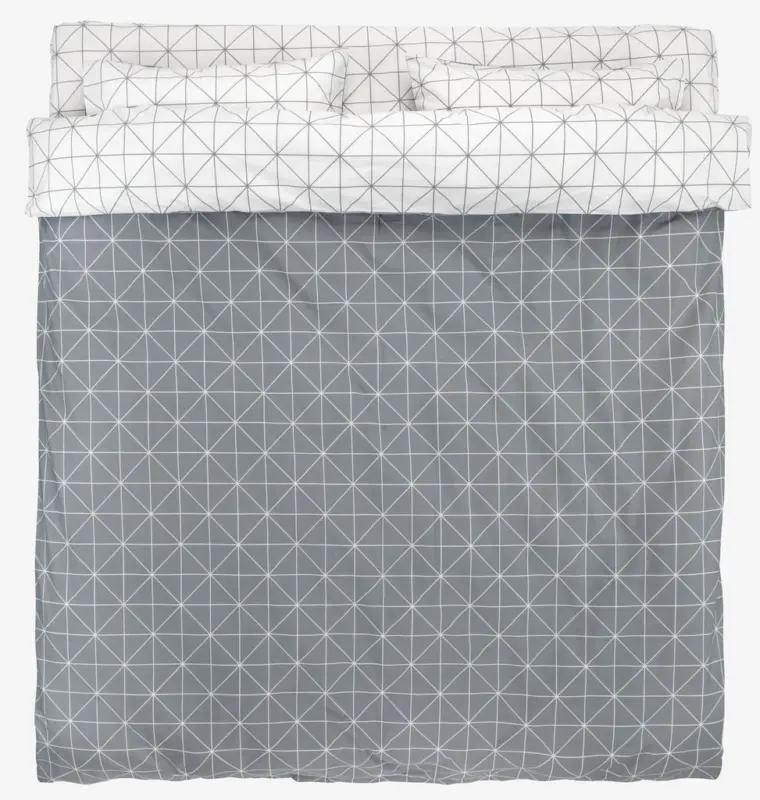 JYSK Lenjerie pat+cearșaf ATLA 200x220 gri