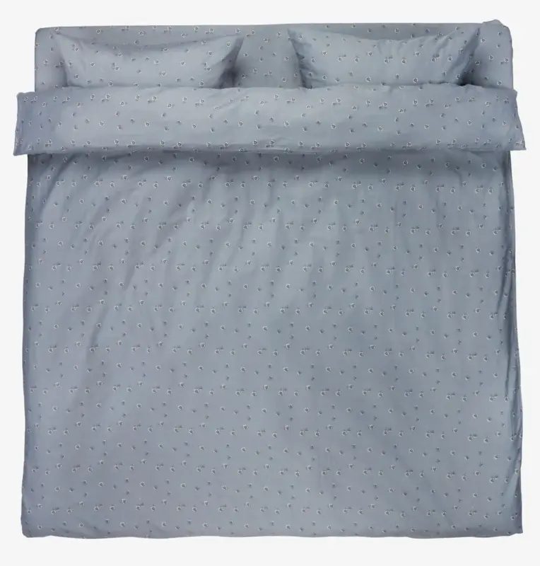 JYSK Lenjerie pat+cearșaf satinată GERD 200x220 albastră